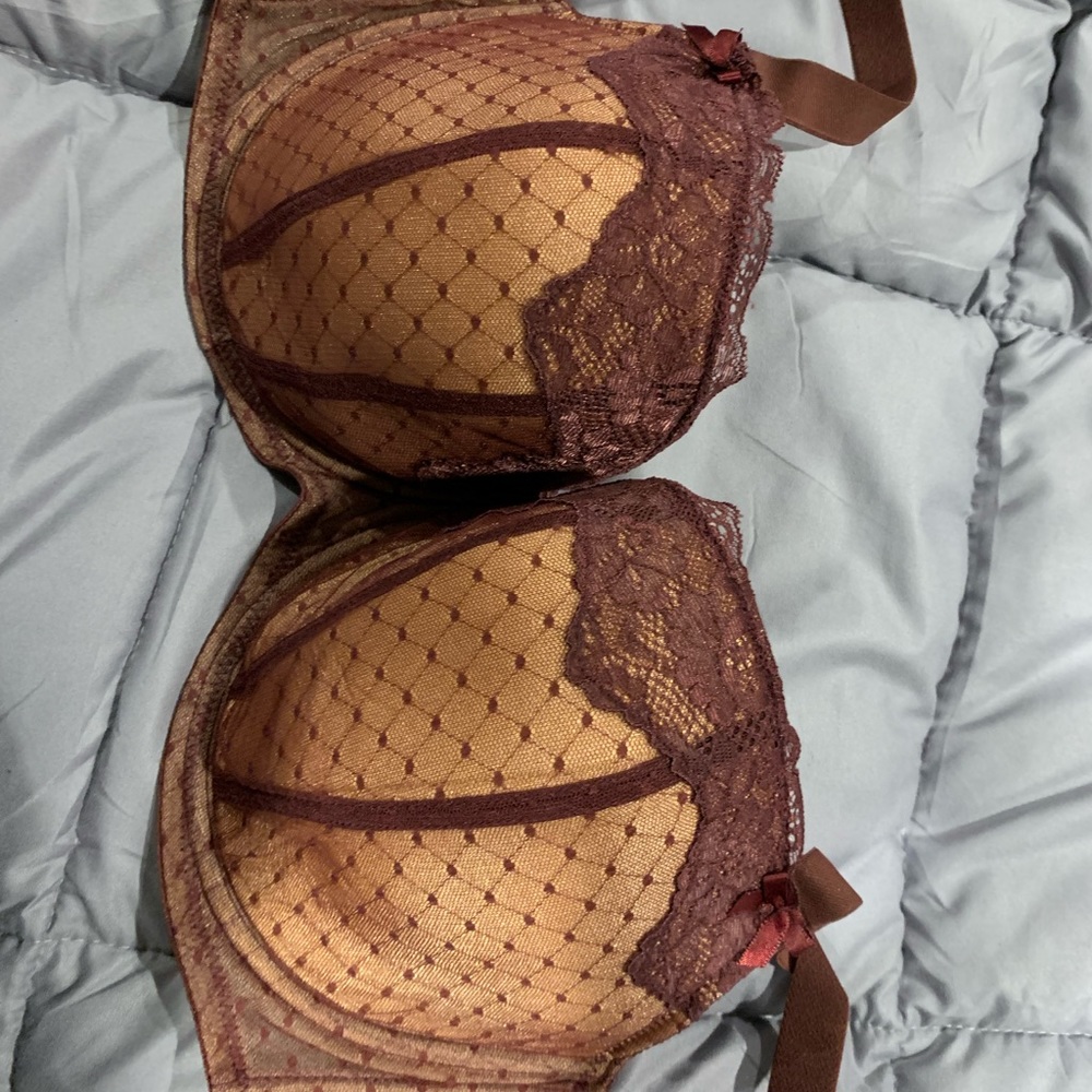 Hips and curves maroon and tan bra size 40 DD